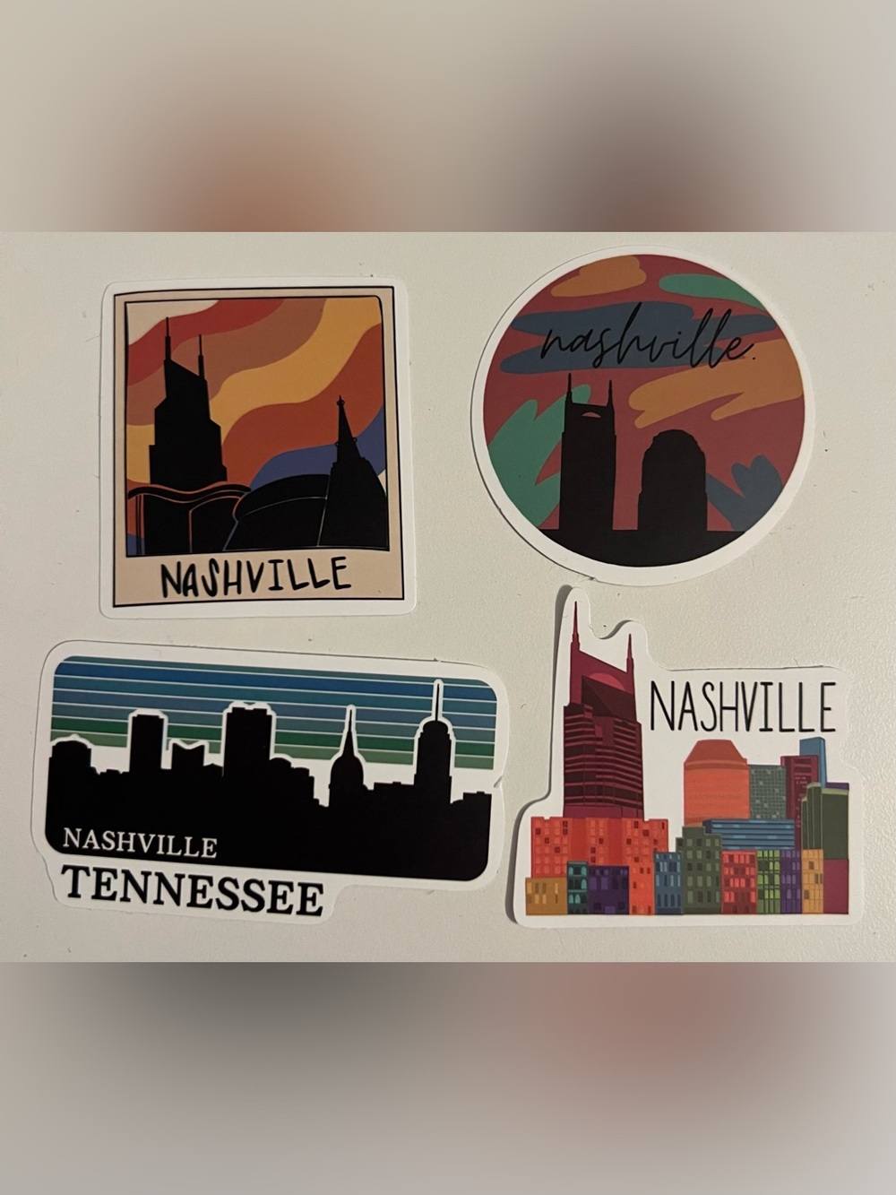 Nashville Skyline Sticker Set - 4 stickers